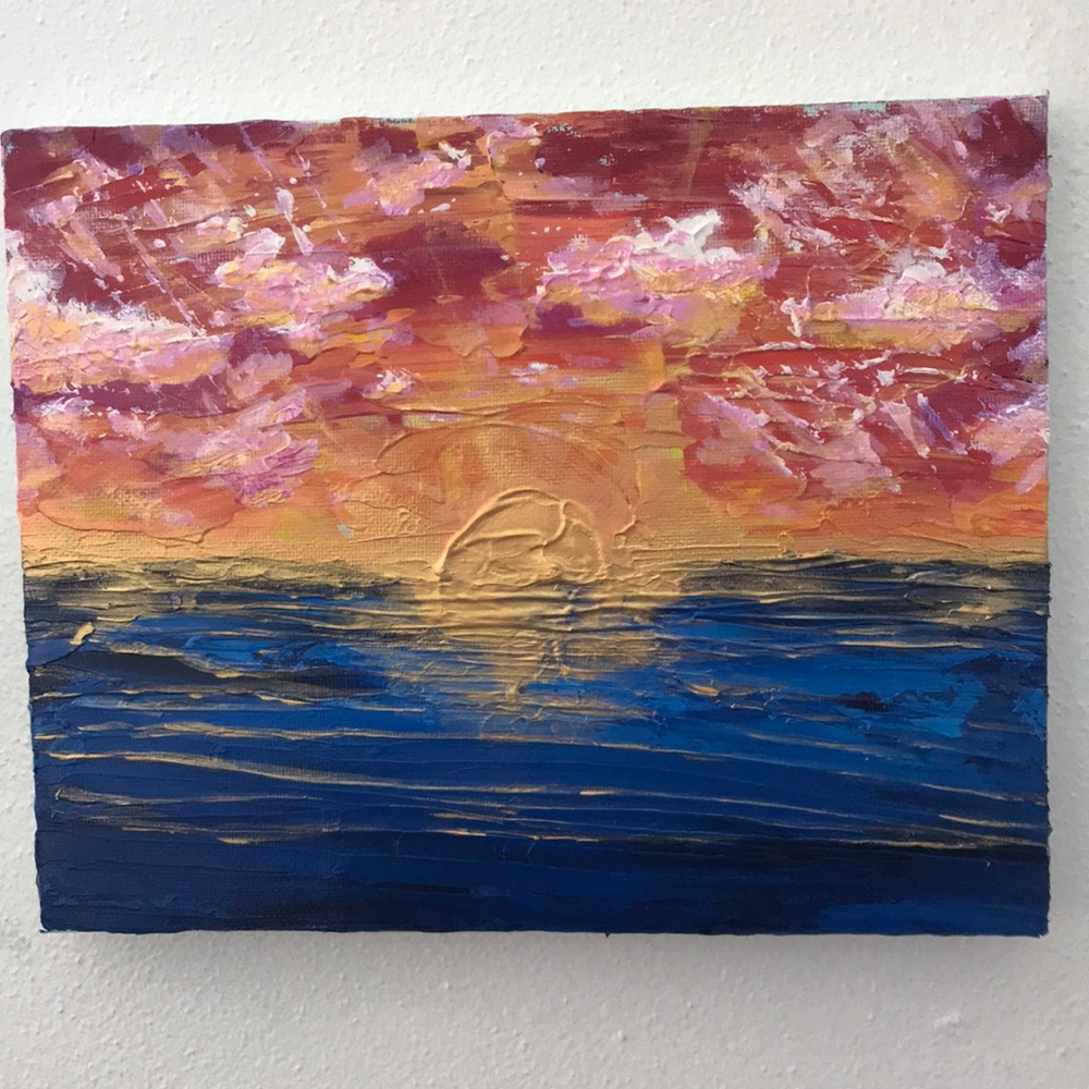 Sunset Painting 8x10in